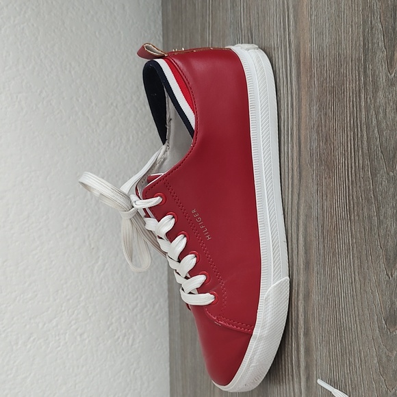 Tommy Hilfiger Red and White Sneakers - Picture 7 of 15